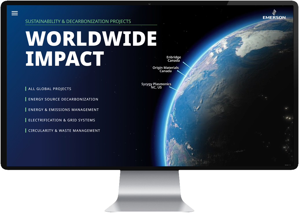 Immersive case study experience on a desktop display